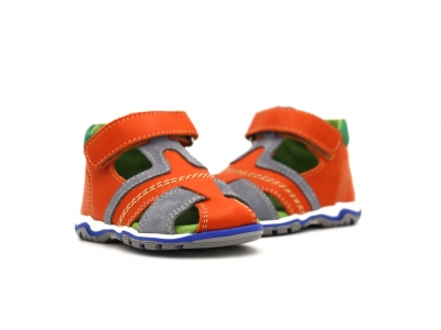 Sandale copii Lui Kids, cod 3S377, seria SIMBA, portocaliu, piele naturala
