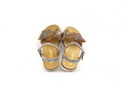 Sandale copii fete Lui Kids, cod 6S173, seria ELSA, auriu, piele naturala