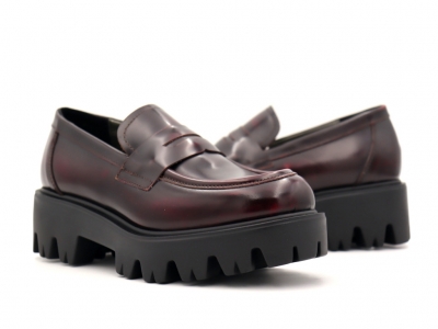 Pantofi femei Lui Shoes, cod 2P446, seria LORI, bordo, piele naturala