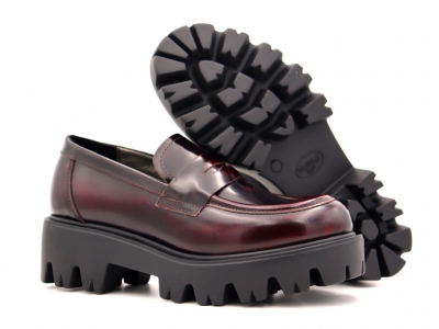 Pantofi femei Lui Shoes, cod 2P446, seria LORI, bordo, piele naturala