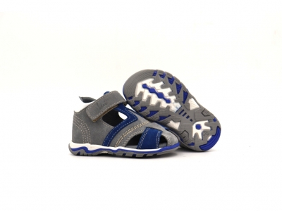 Sandale copii Lui Kids, cod 3S382, seria SIMBA, gri, piele naturala