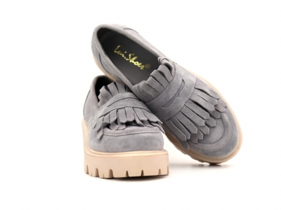 Pantofi femei Lui Shoes, cod 2P458, seria LORI, gri, piele naturala