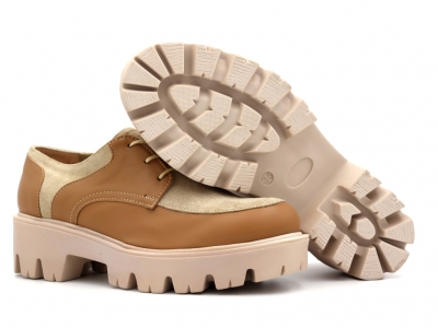 Pantofi femei Lui Shoes, cod 2P462, seria LORI, bej, piele naturala