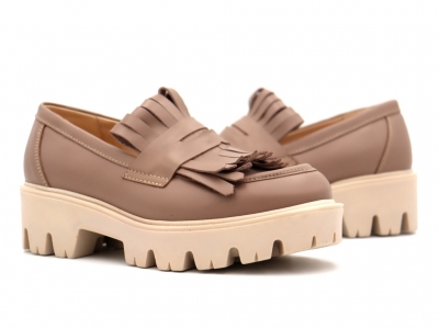 Pantofi femei Lui Shoes, cod 2P465, seria LORI, bej, piele naturala