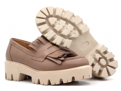 Pantofi femei Lui Shoes, cod 2P465, seria LORI, bej, piele naturala