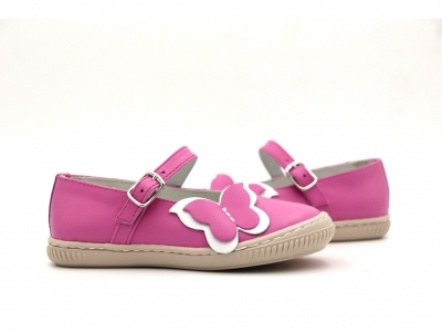 Pantofi copii fete Lui Shoes, cod 6P279, seria LINDA, roz, piele naturala