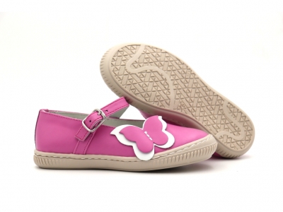 Pantofi copii fete Lui Shoes, cod 6P279, seria LINDA, roz, piele naturala