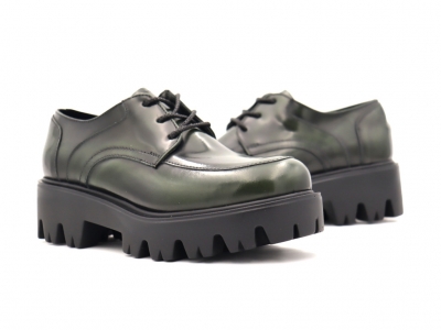 Pantofi femei Lui Shoes, cod 2P466, seria LORI, khaki, piele naturala