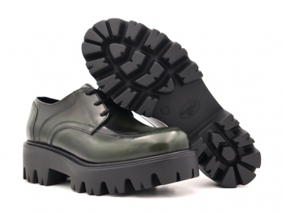 Pantofi femei Lui Shoes, cod 2P466, seria LORI, khaki, piele naturala