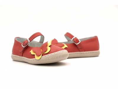 Pantofi copii fete Lui Kids, cod 6P295, seria LINDA, piersica, piele naturala