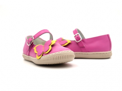 Pantofi copii fete Lui Kids, cod 6P297, seria LINDA, roz, piele naturala