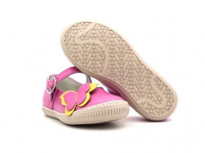 Pantofi copii fete Lui Kids, cod 6P297, seria LINDA, roz, piele naturala