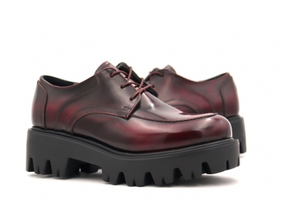 Pantofi femei Lui Shoes, cod 2P469, seria LORI, bordo, piele naturala
