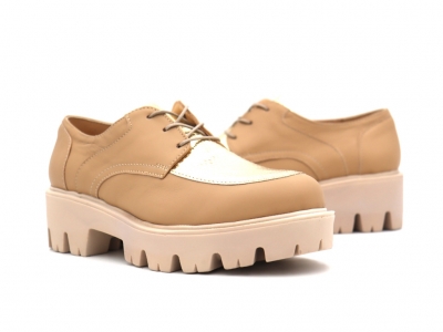 Pantofi femei Lui Shoes, cod 2P471, seria LORI, bej, piele naturala