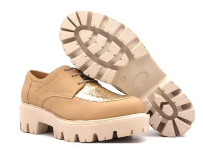 Pantofi femei Lui Shoes, cod 2P471, seria LORI, bej, piele naturala