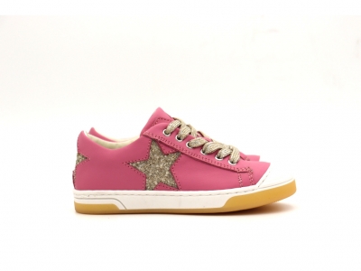 Pantofi sport copii fete Lui Kids, cod 6A143, seria SUPER STAR, roz, piele naturala