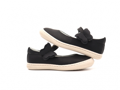 Pantofi copii fete Lui Kids, cod 6P302, seria FRANCA, negru, piele naturala