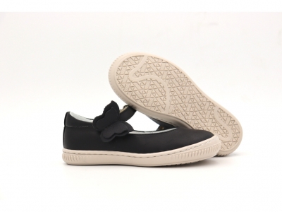 Pantofi copii fete Lui Kids, cod 6P302, seria FRANCA, negru, piele naturala