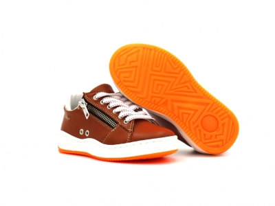 Pantofi sport copii Lui Kids, cod 3A978, seria ZIPPY, maro deschis, piele naturala