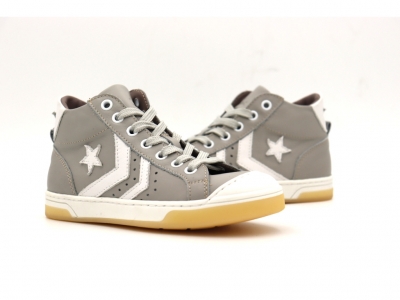 Pantofi sport copii Lui Shoes, cod 3A985, seria MEGASTAR, gri, piele naturala