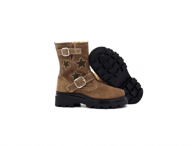 Cizme copii fete Lui Shoes, cod 6C423, seria LELLY, bej, piele naturala