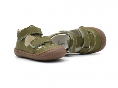 Sandale copii Lui Kids, cod 3S388, seria NATUR FLEX, khaki, piele naturala