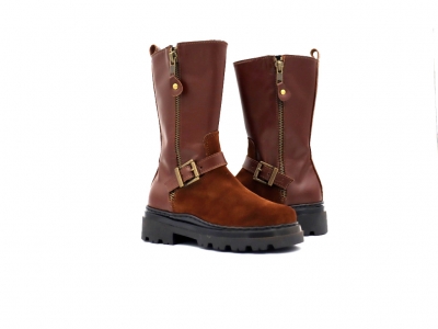 Cizme copii Lui Shoes, cod 3C400, seria ROAD, maro, piele naturala