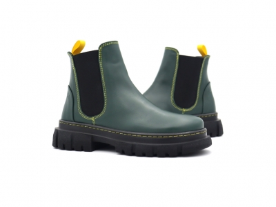 Botine femei Lui Shoes, cod 2B117, seria PEZZO E, verde forest, piele naturala