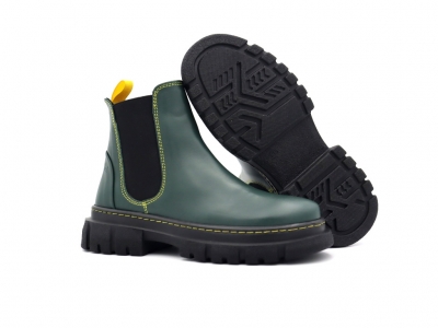 Botine femei Lui Shoes, cod 2B117, seria PEZZO E, verde forest, piele naturala