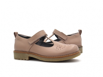 Pantofi copii Lui Shoes, cod 3P67, seria SARA, bej, piele naturala