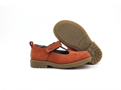 Pantofi copii Lui Shoes, cod 3P68, seria SARA, caramiziu, piele naturala