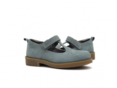 Pantofi copii Lui Shoes, cod 3P69, seria SARA, verde pal, piele naturala