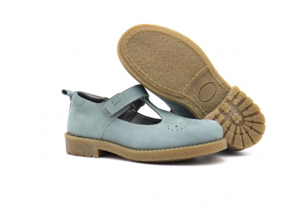 Pantofi copii Lui Shoes, cod 3P69, seria SARA, verde pal, piele naturala