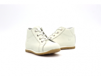 Pantofi copii Lui Kids, cod 3P72, seria HEART, alb, piele naturala