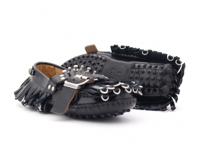 Mocasini femei Lui Shoes, cod 2M193, seria CARVE, negru, piele naturala