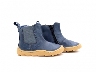 Botine copii Lui Kids, cod 3B10, seria FROG, albastru, piele naturala