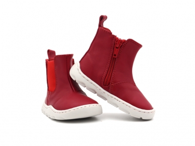 Botine copii Lui Kids, cod 3B11, seria FROG, rosu, piele naturala