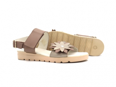 Sandale femei Lui Shoes, cod 2S684, seria MIA, bronz, piele naturala