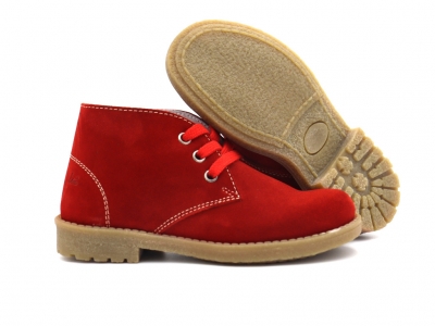Ghete copii Lui Kids, cod 3G2521, seria CREP, rosu, piele naturala