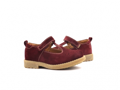 Pantofi copii Lui Kids, cod 3P85, seria SARA, bordo, piele naturala