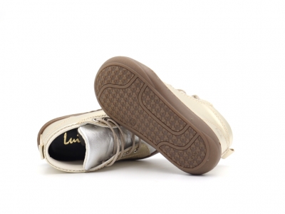 Pantofi sport copii Lui Kids, cod 3A1168, seria PRIMO, auriu, piele naturala