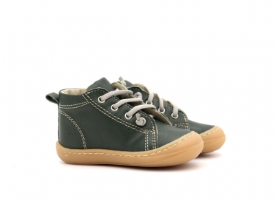 Pantofi sport copii Lui Kids, cod 3A1213, seria PRIMO, verde forest, piele naturala