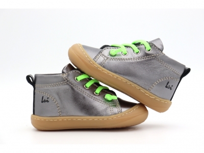 Pantofi sport copii Lui Kids, cod 3A1221, seria PRIMO, argintiu, piele naturala