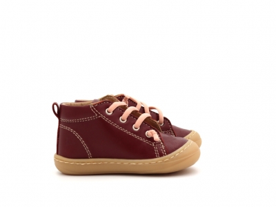 Pantofi sport copii Lui Kids, cod 3A1232, seria PRIMO, bordo, piele naturala