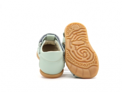 Sandale copii Lui Kids, cod 3S433, seria SPIDER, verde pal, piele naturala