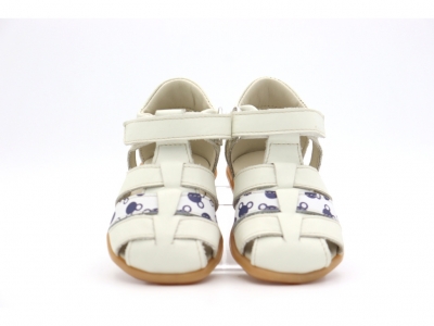 Sandale copii Lui Kids, cod 3S434, seria SPIDER, alb, piele naturala