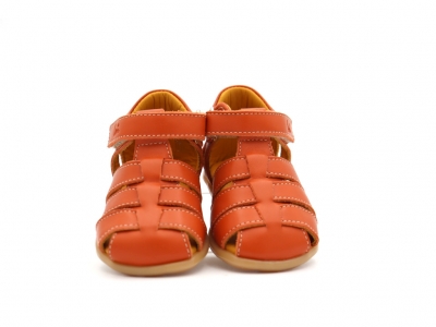Sandale copii Lui Kids, cod 3S439, seria SPIDER, portocaliu, piele naturala