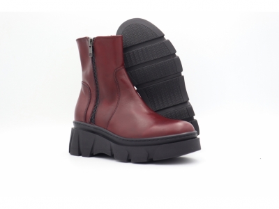 Botine femei Lui Shoes, cod 2B133, seria NOVEMBER, bordo, piele naturala