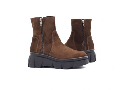 Botine femei Lui Shoes, cod 2B134, seria NOVEMBER, maro, piele naturala