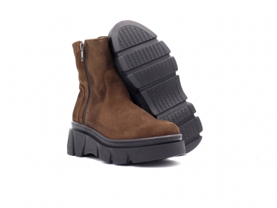 Botine femei Lui Shoes, cod 2B134, seria NOVEMBER, maro, piele naturala